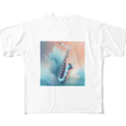 chan-takehaniのサファイアブルーの旋律 All-Over Print T-Shirt