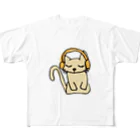 聞く耳ねこのお店の聞く耳ねこ フルグラフィックTシャツ