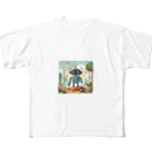 SaBATaNのほのぼのロボ3 All-Over Print T-Shirt