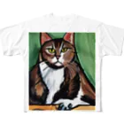 Ppit8のどっしりかまえる猫ちゃん All-Over Print T-Shirt