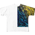 T.A.G テクスチャーアート 立体感 質感 カラフル 色彩 色合い 抽象 アブストラクト パワー エネルギー 波動 絶望 kawaiiのRebellion All-Over Print T-Shirt