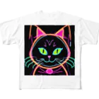 ねこLINEのニャオンカラー フルグラフィックTシャツ