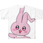 SKOOTAGAMESの太ももうさぎフルグラTシャツ All-Over Print T-Shirt