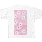 犬張子さんのお店のバレリーナ　ピンク色 All-Over Print T-Shirt