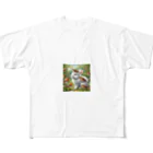 hachitaroのうさぎと小鳥たち④ All-Over Print T-Shirt