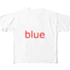 ミヤさんのblue フルグラフィックTシャツ