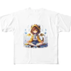 dramusumeのドラ娘、瞑想す フルグラフィックTシャツ