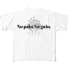 blueingreenのNo pain No gain. フルグラフィックTシャツ