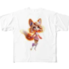 ゆうちゃんNFTいいねの耳長フェネックちゃん女の子バージョン All-Over Print T-Shirt