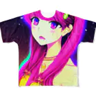 きゅぴきゅぴガールのきゅぴきゅぴ★ピンク髪美人お姉さん All-Over Print T-Shirt