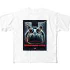 NaturalCanvasのhippo  * Global water crisis All-Over Print T-Shirt