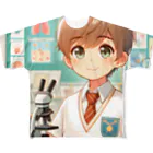 可愛い男の子イラスト販売所　By,keicyanの男の子　中学1年生　科学部 All-Over Print T-Shirt