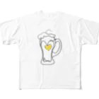 A-Kdesignのbeer love① フルグラフィックTシャツ