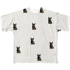 Giraffeinkの子犬シリーズ　Riley (ライリー) フルグラフィックTシャツ