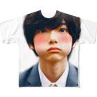 可愛い男の子イラスト販売所　By,keicyanの男の子　中学1年生　ほっぺを膨らませる フルグラフィックTシャツ