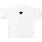 DRIPPEDのBLACK STAR REVIVAL-GTO STAR リバイバル-(黒星・ワンスター)Tシャツ All-Over Print T-Shirt