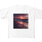 Mysycaの海辺の夕日 All-Over Print T-Shirt