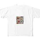 PlayfulBaseの花柄 フルグラフィックTシャツ