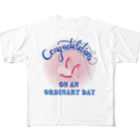 hanatare_marketのCongratulations！ All-Over Print T-Shirt