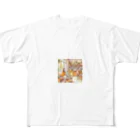 tattat259のカフェでくつろぐ女の子 All-Over Print T-Shirt