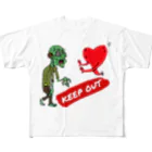 Hey_UのKEEP  OUT フルグラフィックTシャツ