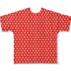 AI魔術師の東京レトロ屋のレトロ赤ドット All-Over Print T-Shirt