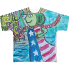 hirakoARTのEnjoyする自由の女神 All-Over Print T-Shirt