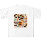 あとりえmignonのハロウィンドッグ All-Over Print T-Shirt