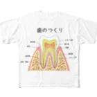 miu8080の歯のつくり フルグラフィックTシャツ