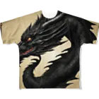 龍のエネルギーの邪気祓いブラックドラゴン🐉 All-Over Print T-Shirt