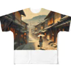 Vi-creaのTシャツ　日本の街並み4 All-Over Print T-Shirt