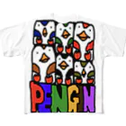 honoboのペンギン フルグラフィックTシャツ