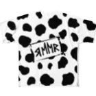 ЯMMRの牛柄 フルグラフィックTシャツ