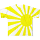 旭日ショップの【リアル太陽！】旭日旗　黄色 All-Over Print T-Shirt