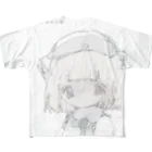 「ごめん々ね 」と言っの白っぽい羽音 フルグラフィックTシャツ