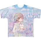 ＊momochy shop＊のアジサイ フルグラフィックTシャツ