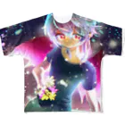 ぽぽなし🌱想像上のVtuberのフルグラT All-Over Print T-Shirt