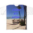 HIP HOP ネタ　映画ネタのHIGH フルグラフィックTシャツ