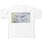 hentouの山と川 フルグラフィックTシャツ