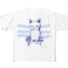 TEZUKAMIのさびしい目をした猫　【夏】 All-Over Print T-Shirt