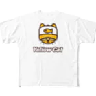 モルTのイエローキャット ミミ帽子 フルグラフィックTシャツ