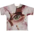 twotoneのeye(flower) フルグラフィックTシャツ