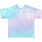 dizzyのPastel rainbow cosmic sky フルグラフィックTシャツ