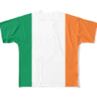 大のアイルランド国旗 全柄 フルグラフィックTシャツ