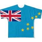 大のツバル国旗 全柄 フルグラフィックTシャツ