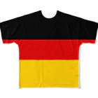大のドイツ国旗 全柄 フルグラフィックTシャツ