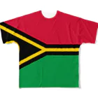 大のバヌアツ国旗 全柄 フルグラフィックTシャツ