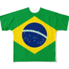 大のブラジル国旗 全柄 フルグラフィックTシャツ