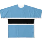 大のボツワナ国旗 全柄 フルグラフィックTシャツ