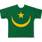 大のモーリタニア国旗 全柄 フルグラフィックTシャツ